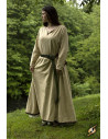 Beige long-sleeved medieval tunic for women