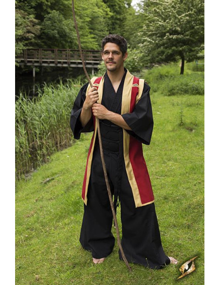 Jinbaori or samurai coat in red-gold