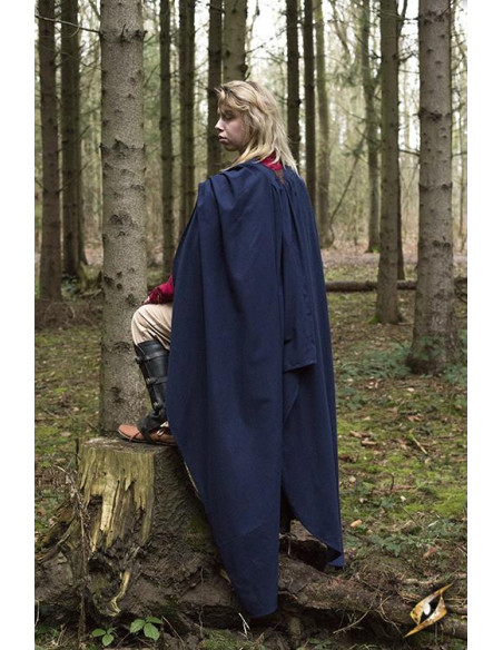 Regulus cotton cape in Blue, one size
