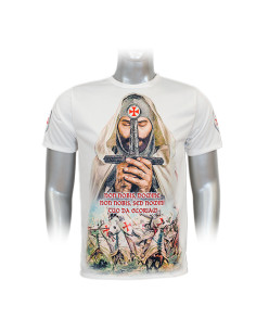 White sublimation T-shirt Knights Templar 2