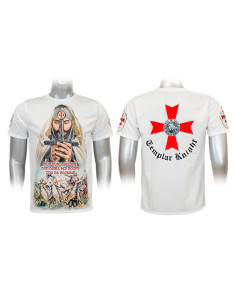 White sublimation T-shirt Knights Templar