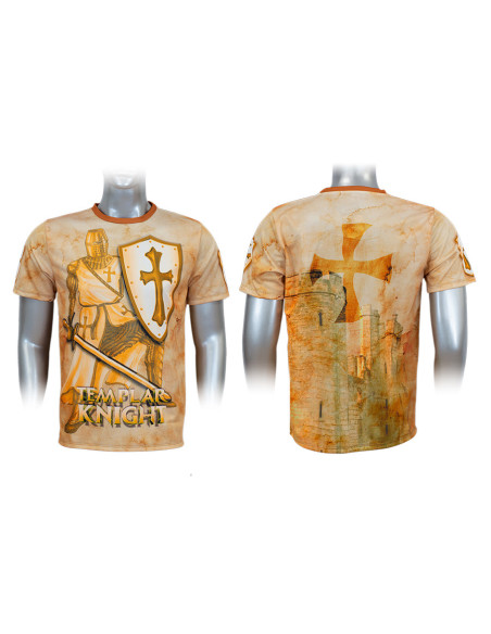 Gold sublimation T-shirt Knights Templar
