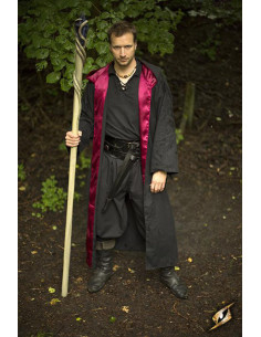 Wizard robe with hood, black-brown 2