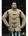 Medieval beige quilted gambeson