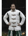 Medieval quilted natural white gambeson