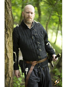 Imperial gambeson with sleeves, in black