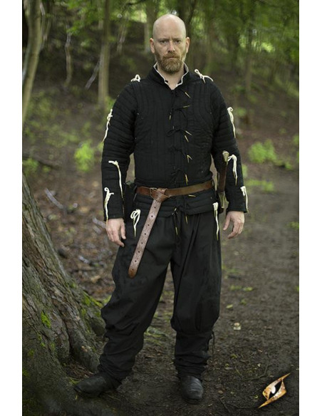 Imperial gambeson with sleeves, in black Imperial gambeson with sleeves, in black