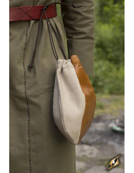 Medieval merchant's bag, beige brown