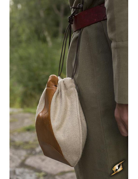 Medieval merchant's bag, beige brown