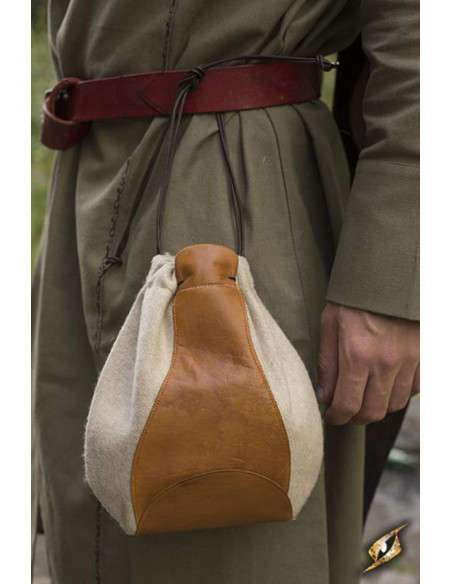 Medieval merchant's bag, beige brown