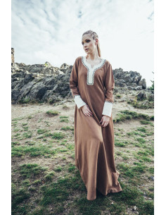 Long Viking dress Freya, sand color