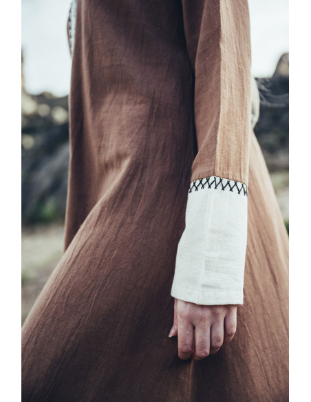 Long Viking dress Freya, sand color