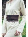 Viking leather belt Ingrid, dark brown