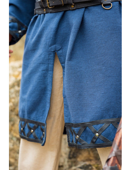Decorated Viking tunic Erik, dark blue