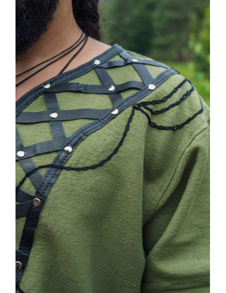 Decorated Viking tunic Erik, green