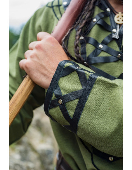 Decorated Viking tunic Erik, green