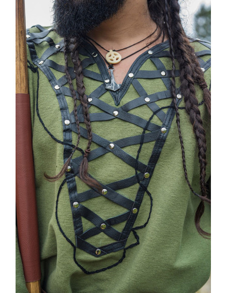 Decorated Viking tunic Erik, green