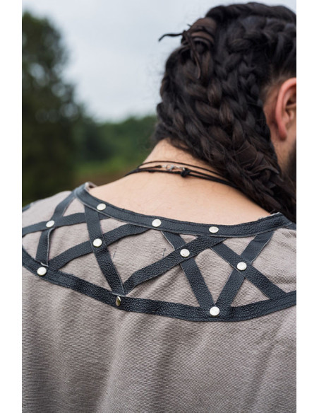 Decorated Viking tunic Erik, sand color