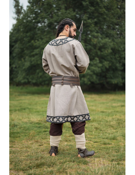 Decorated Viking tunic Erik, sand color