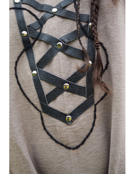 Decorated Viking tunic Erik, sand color