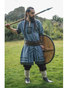 Rollo short-sleeved Viking tunic, bluish gray