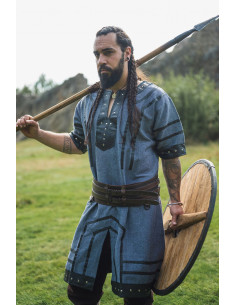 Rollo short-sleeved Viking tunic, bluish gray 2