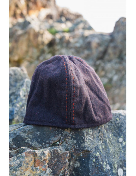 Brown Viking wool cap Sjard model