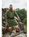 Freki Viking tunic with hand embroidery, green color