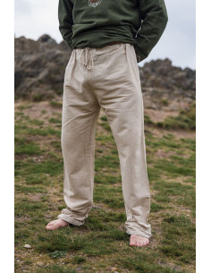 Viking linen pants Asmund model, natural white 2