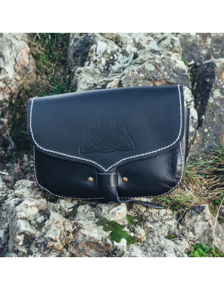 Leather Viking Bag Hulda with Celtic...