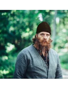 Viking hat in wool, Ari model, dark brown