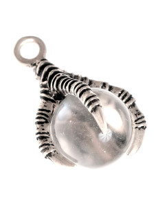 Dragon claw pendant with large crystal ball