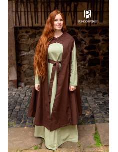 Medieval cloak for women Morpheus in cotton, brown