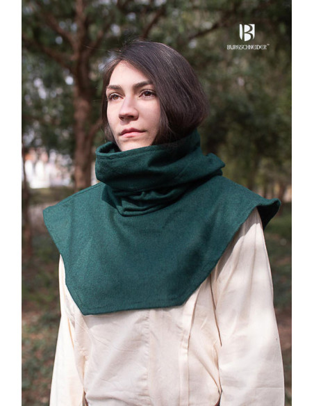 Gugel medieval cotton Noah, green color Gugel medieval cotton Noah, green color