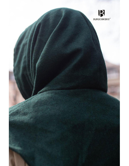 Gugel medieval cotton Noah, green color Gugel medieval cotton Noah, green color