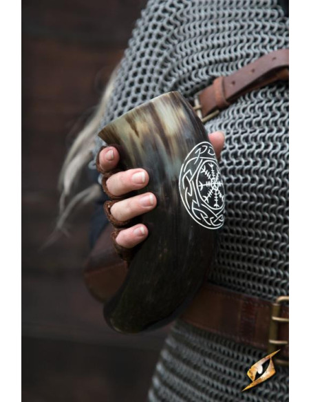 Viking light-dark horn by Aegishjalmur