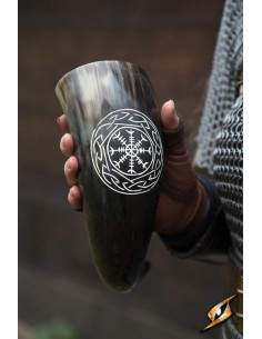 Viking light-dark horn by Aegishjalmur