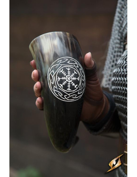 Viking light-dark horn by Aegishjalmur