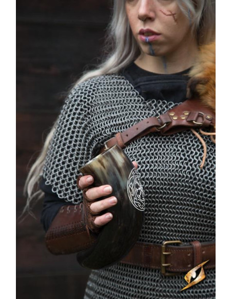 Viking light-dark horn by Aegishjalmur