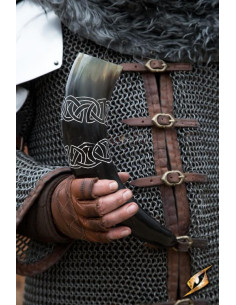 Horn Celtic knots light-dark