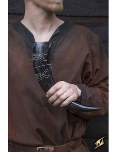 Viking Clan Chief horn, dark finish