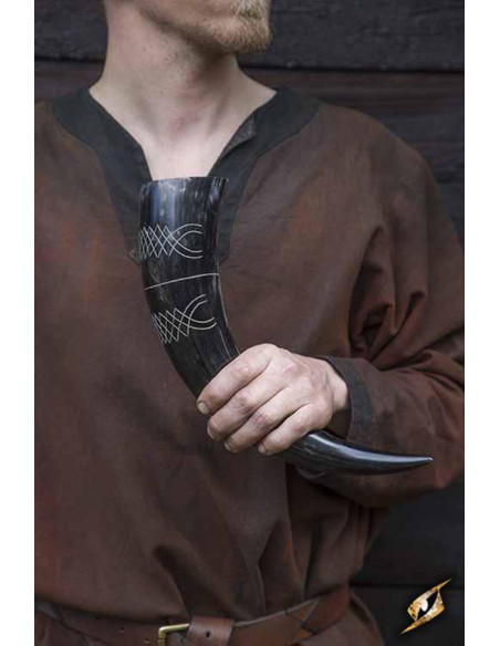 Viking Clan Chief horn, dark finish