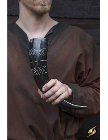 Viking Clan Chief horn, dark finish