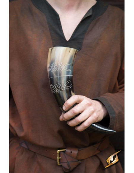 Viking Clan Chief horn, clear finish