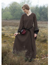 Open medieval dress Bliaut Amal, brown