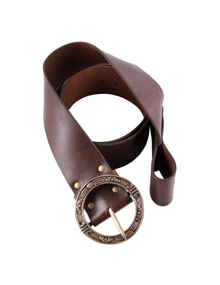 Pirate leather belt with baldric and...