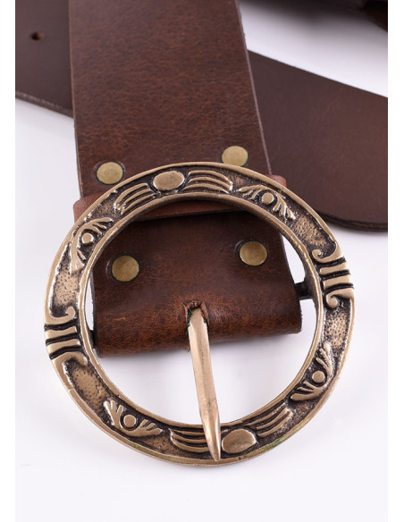 Pirate leather belt with baldric and...