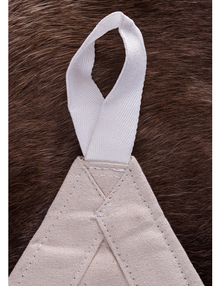 Triangular awning with rope for...