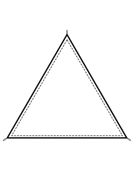 Triangular awning with rope for...