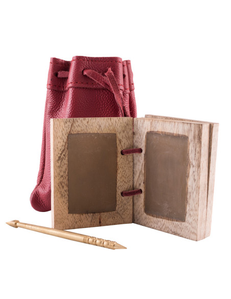 Wax book with brass pencil and...